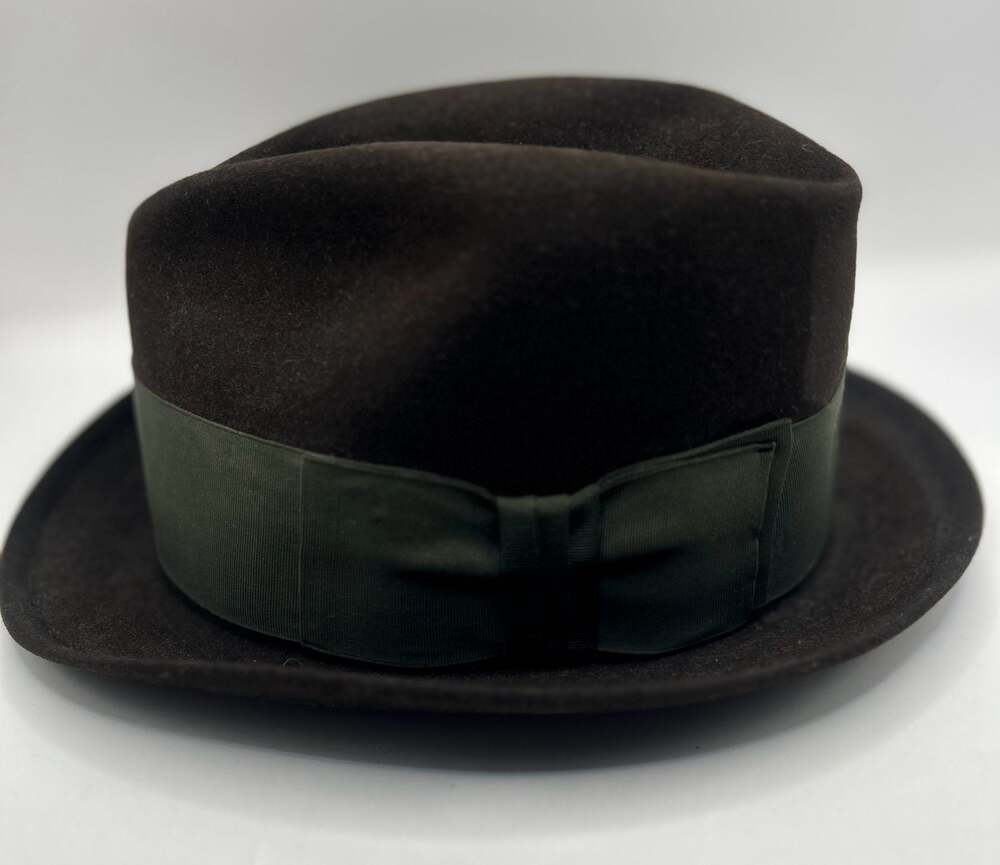 Vintage Sears The Premiere Collection XXXXX Beaver Felt Fedora Hat Sable Finish